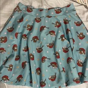 ramen cat skater skirt